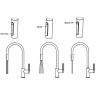 Смеситель для кухни GRANULA 8168 черныйс выдвижным изливом 8168 CHEPHYII
